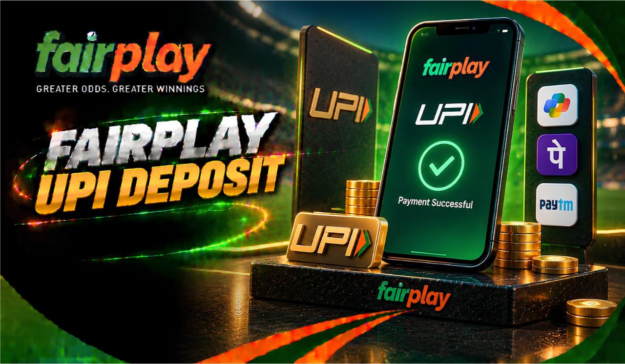 Fairplay UPI Deposit: a successful UPI payment on a phone beside GPay, PhonePe and Paytm